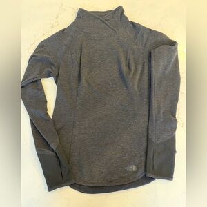The North Face Charcoal Cross Over Turtle Neck Long Sleeve / small
